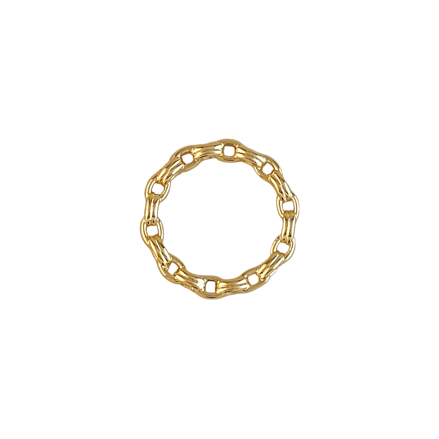 Double Link Chain 18k Gold Filled Ring