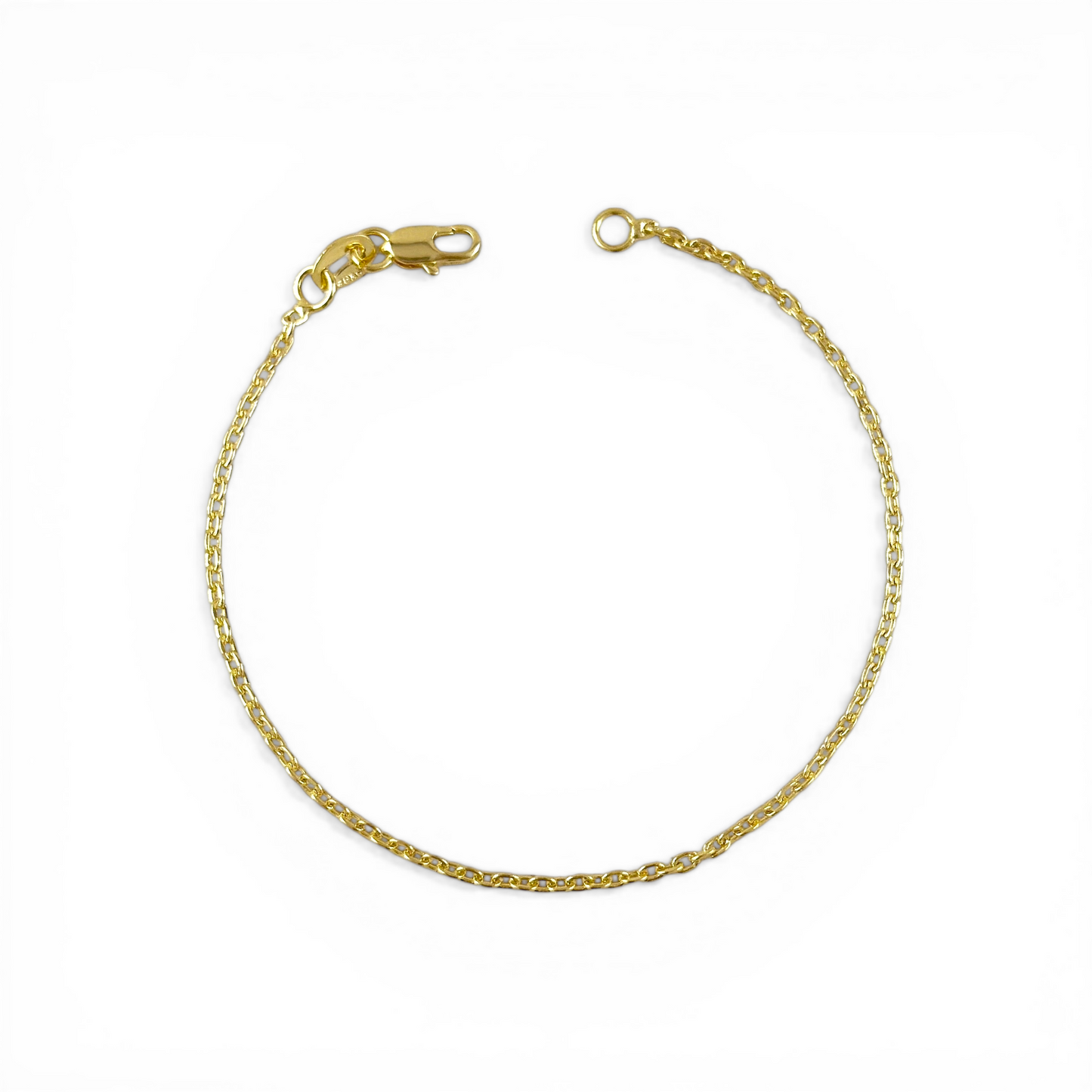 1.8mm Anchor Chain 18K Gold Filled Bracelet