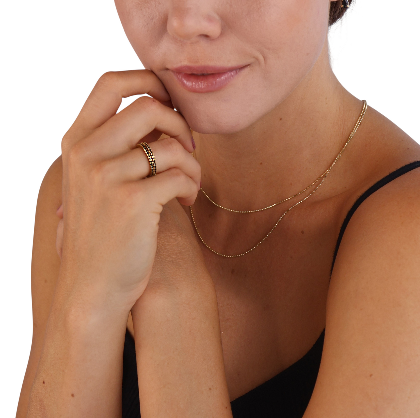 Micro CZ Eternity Band 18k Gold Filled Ring