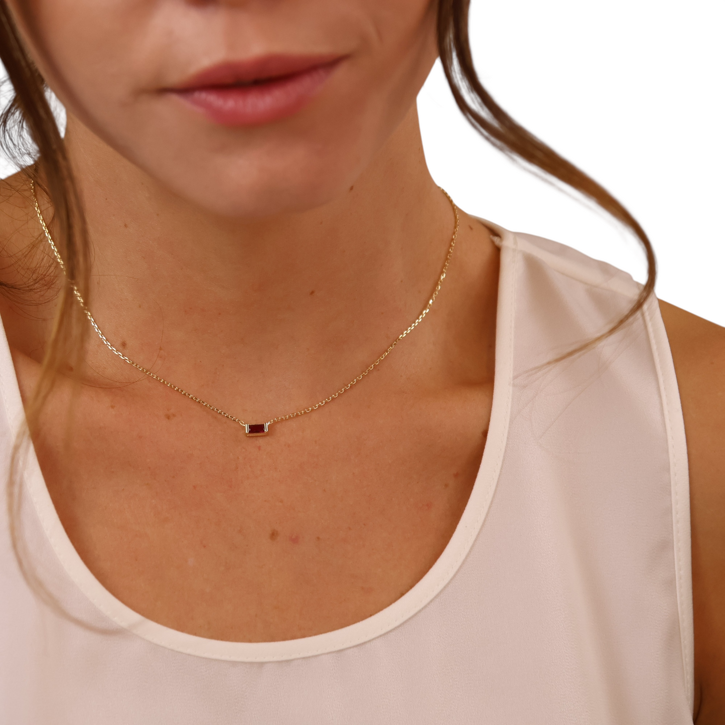 Birthstone CZ Set 18K Gold Filled Necklace & Earrings