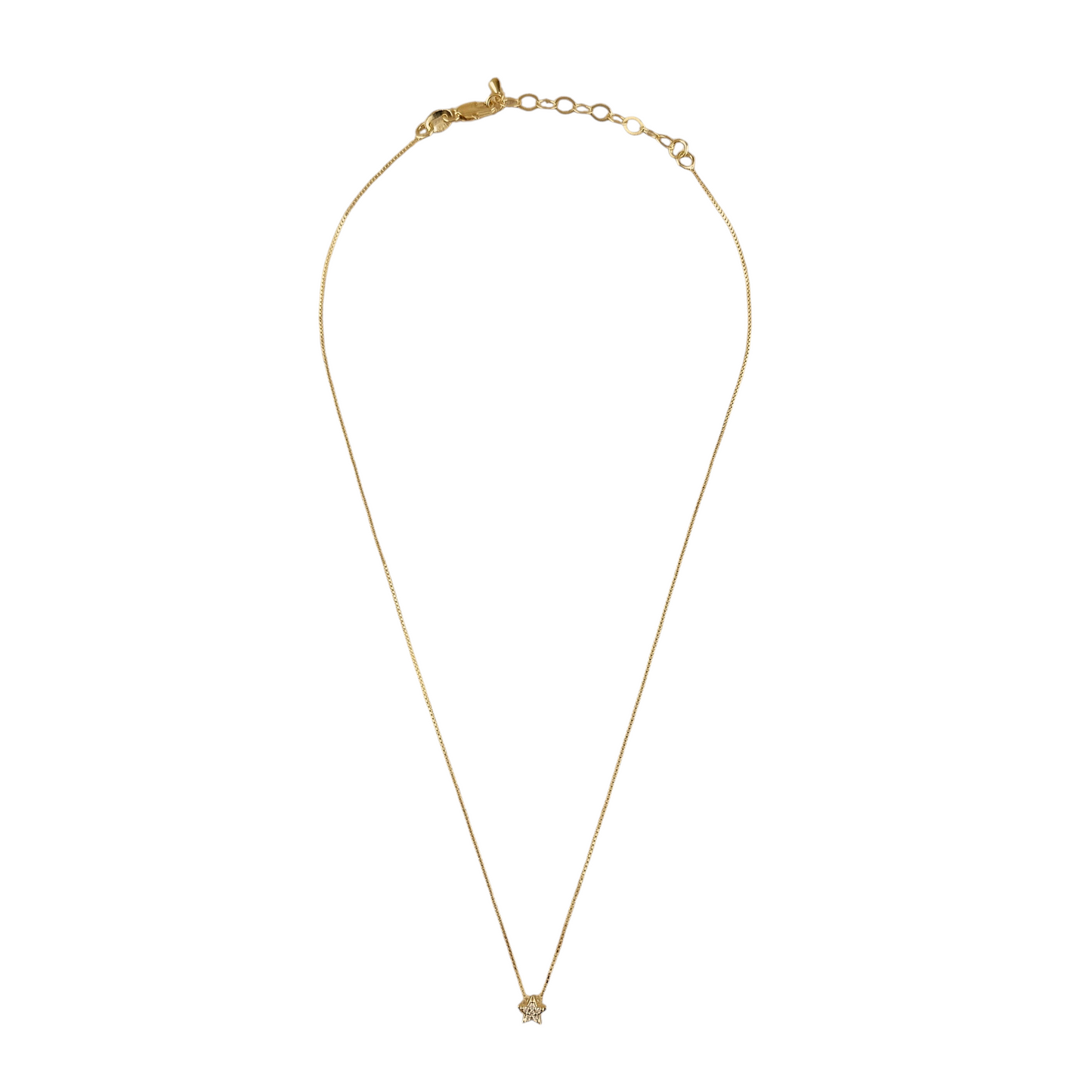 6mm CZ Star Pendant 18k Gold Filled Necklace