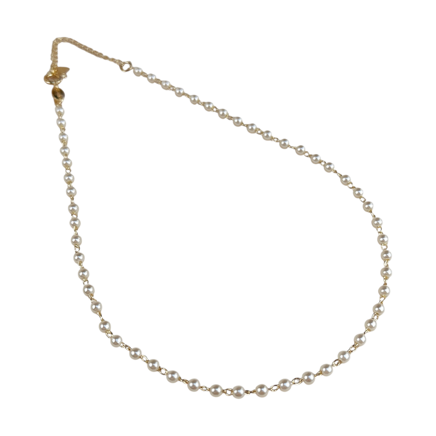 3mm Pearl Choker 18k Gold Filled Necklace