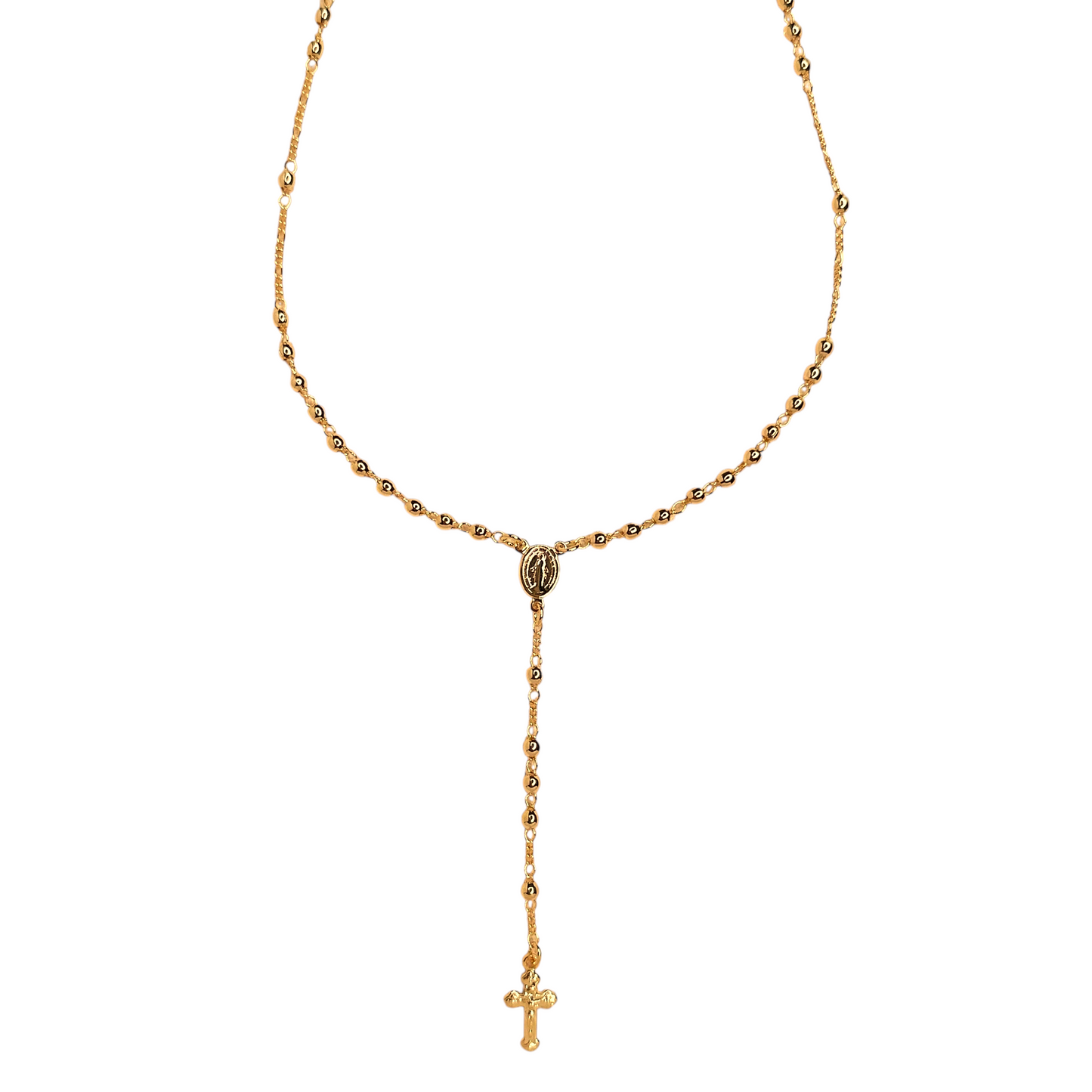 Traditional Rosary 18k Gold Filled Necklace