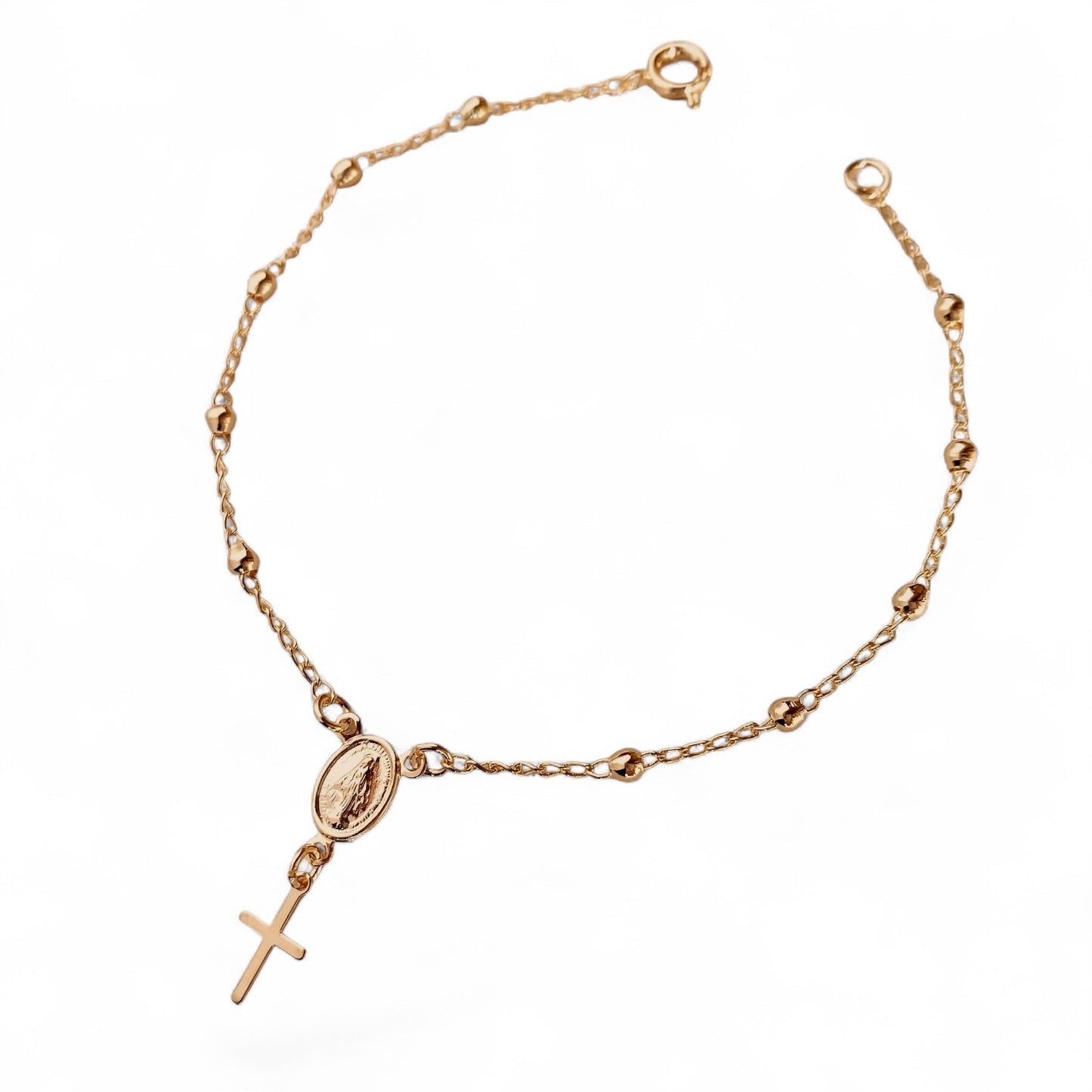 Delicate Rosary 18K Gold Filled Bracelet