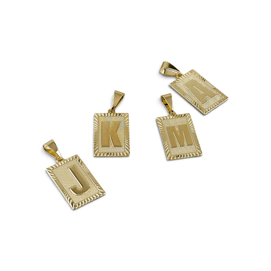 Diamond-Cut Initials Pendant