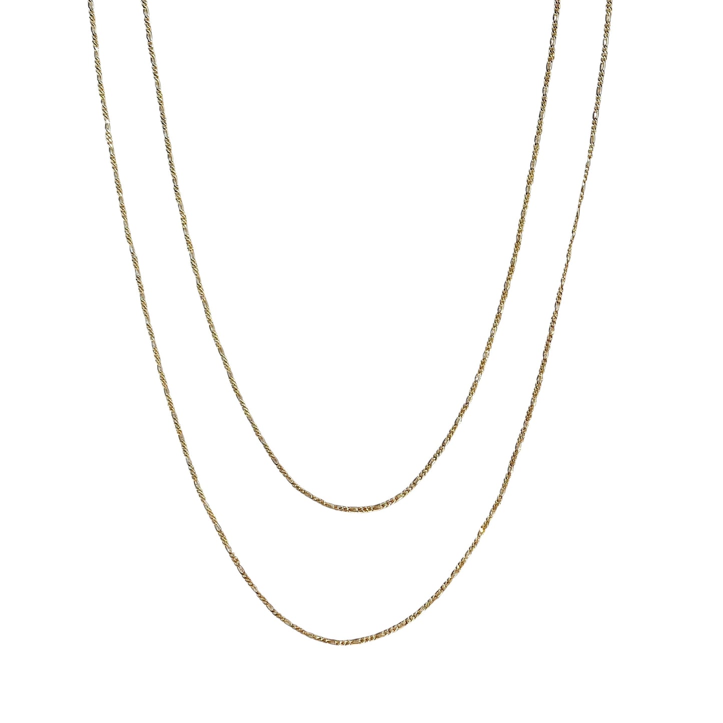 1.5mm Thin Figaro Chain 18k Gold Filled Necklace