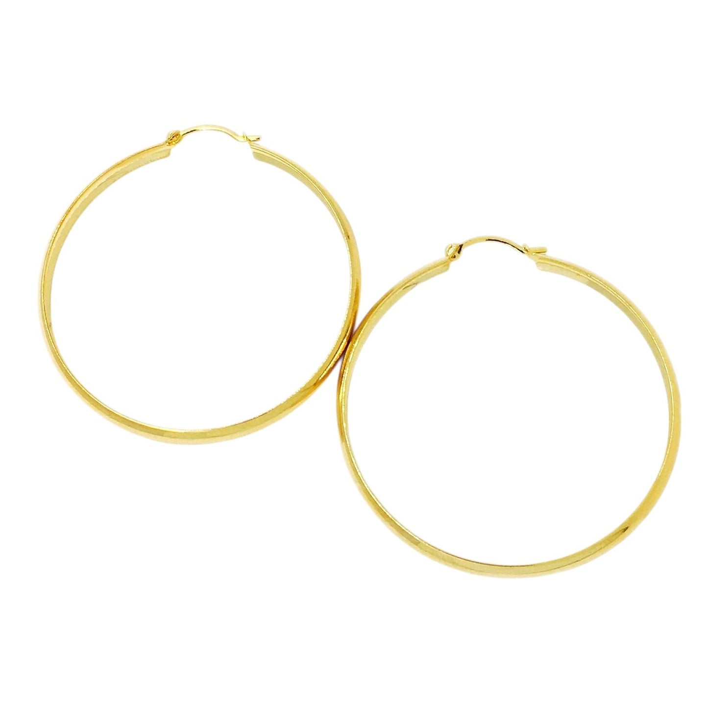 50mm Classic Hollow Hoop 18k Gold Filled Earrings