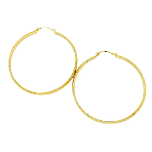 50mm Classic Hollow Hoop 18k Gold Filled Earrings