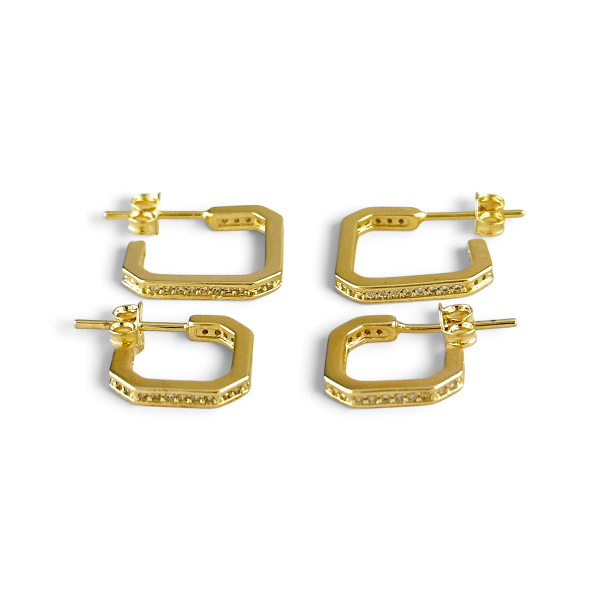 Square Open Hoop 18K Gold Filled Earrings