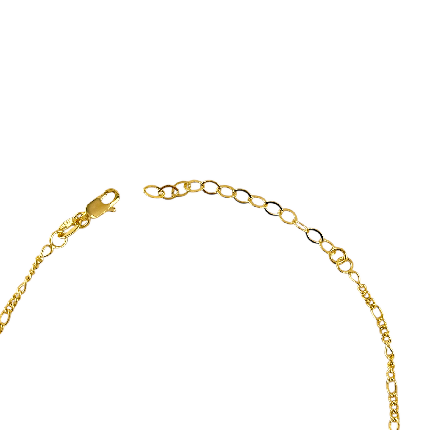 2mm Rounded Figaro Chain 18K Gold Filled Anklet
