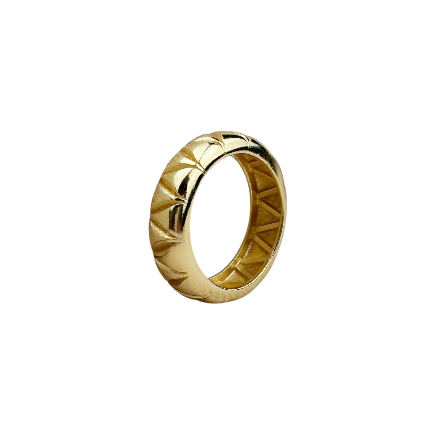 Diamond Cut Band 18k Gold Filled Ring