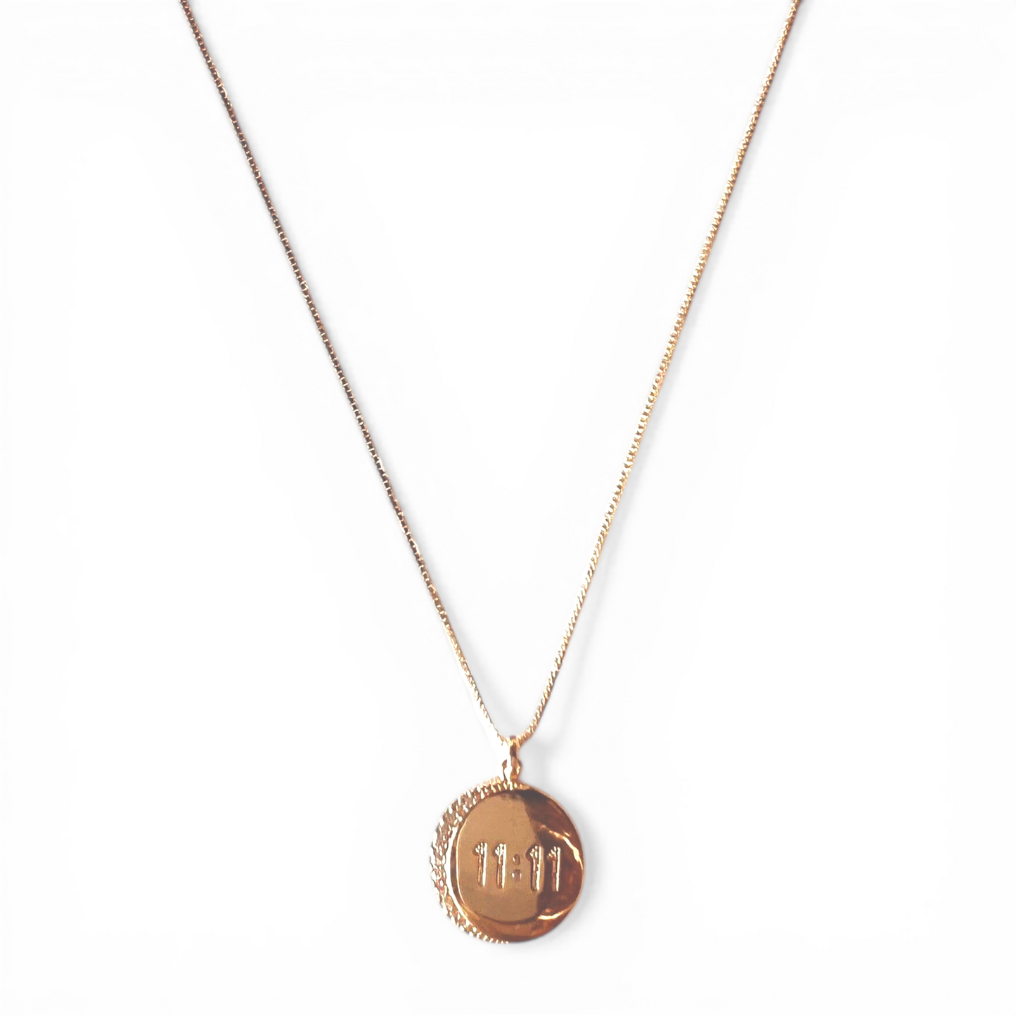 11:11 with CZ Crescent Moon 18K Gold Filled Necklace