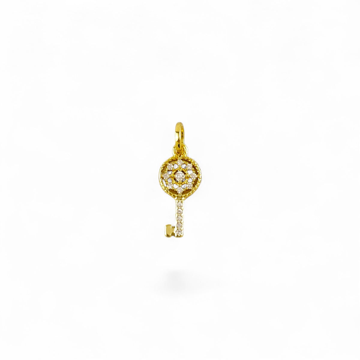 CZ Key Pendant in 18K gold-filled, view 6