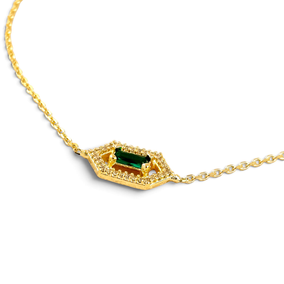 Emerald Birthstone CZ  Bracelet 