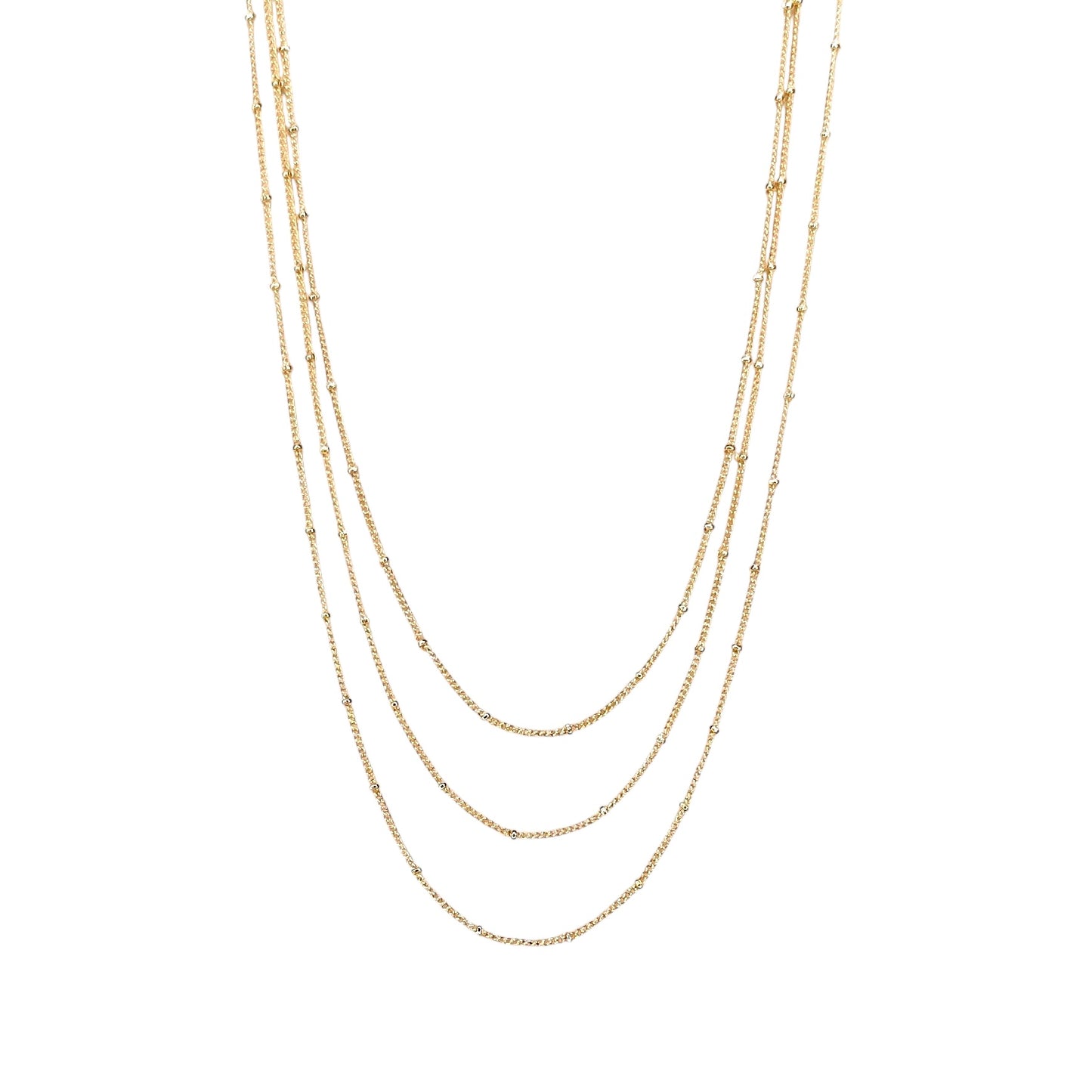 1mm Satellite Link Chain 18k Gold Filled Necklace