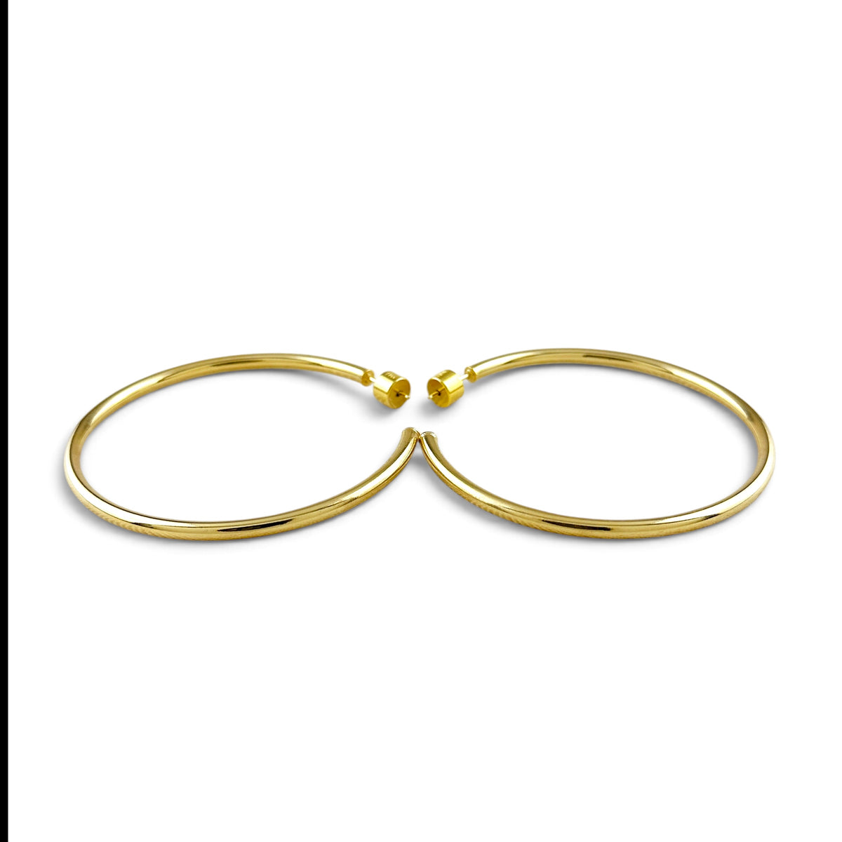 New Wave Hoop 60mm 18K Gold Filled Earrings