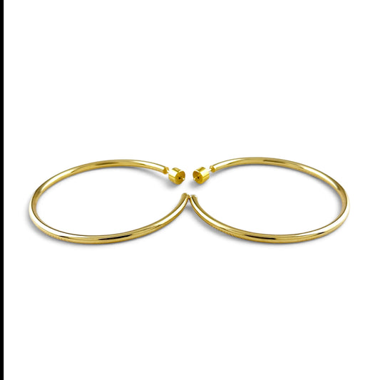 New Wave Hoop 60mm 18K Gold Filled Earrings