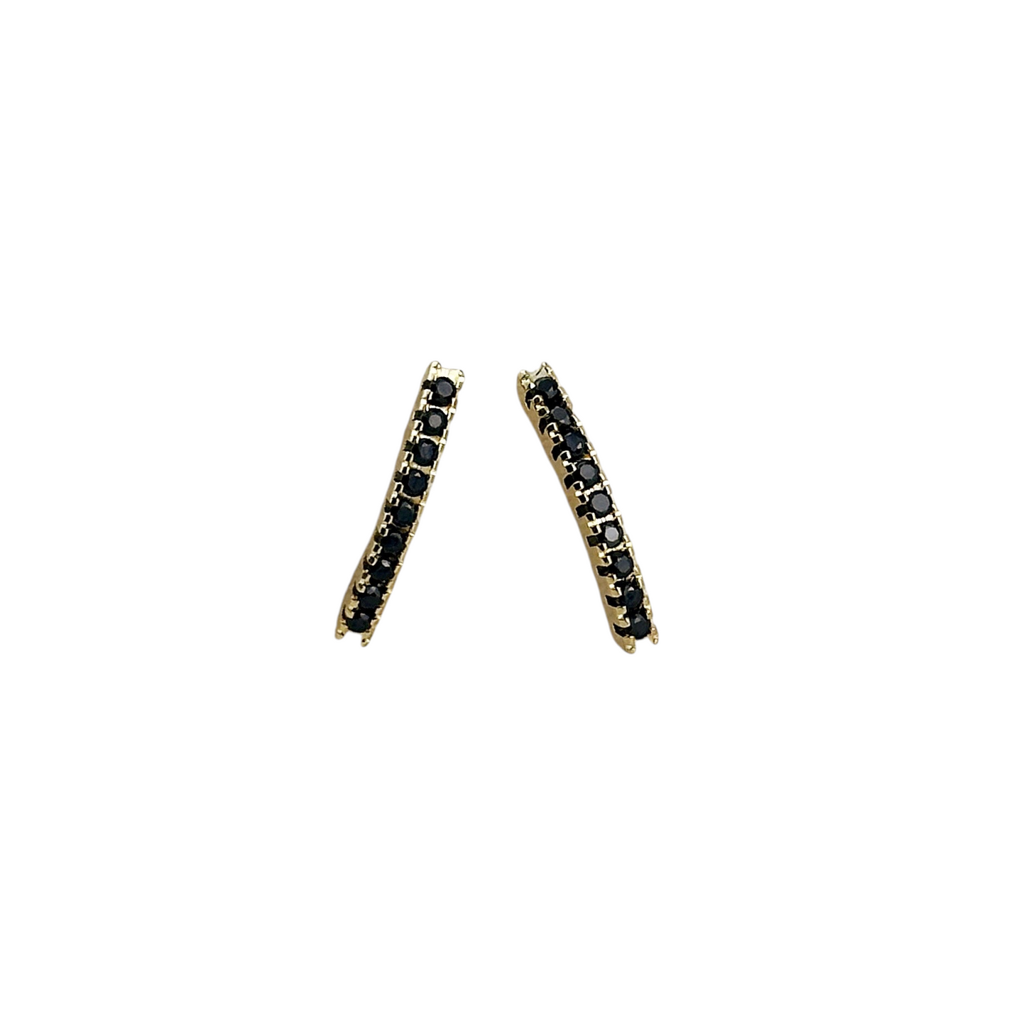 CZ Bar Stud 18k Gold Filled Earrings