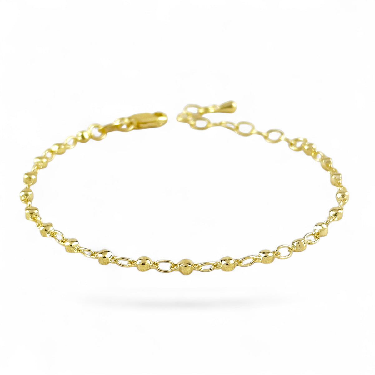 Beaded 2.5mm Bracelet in 18K gold-filled