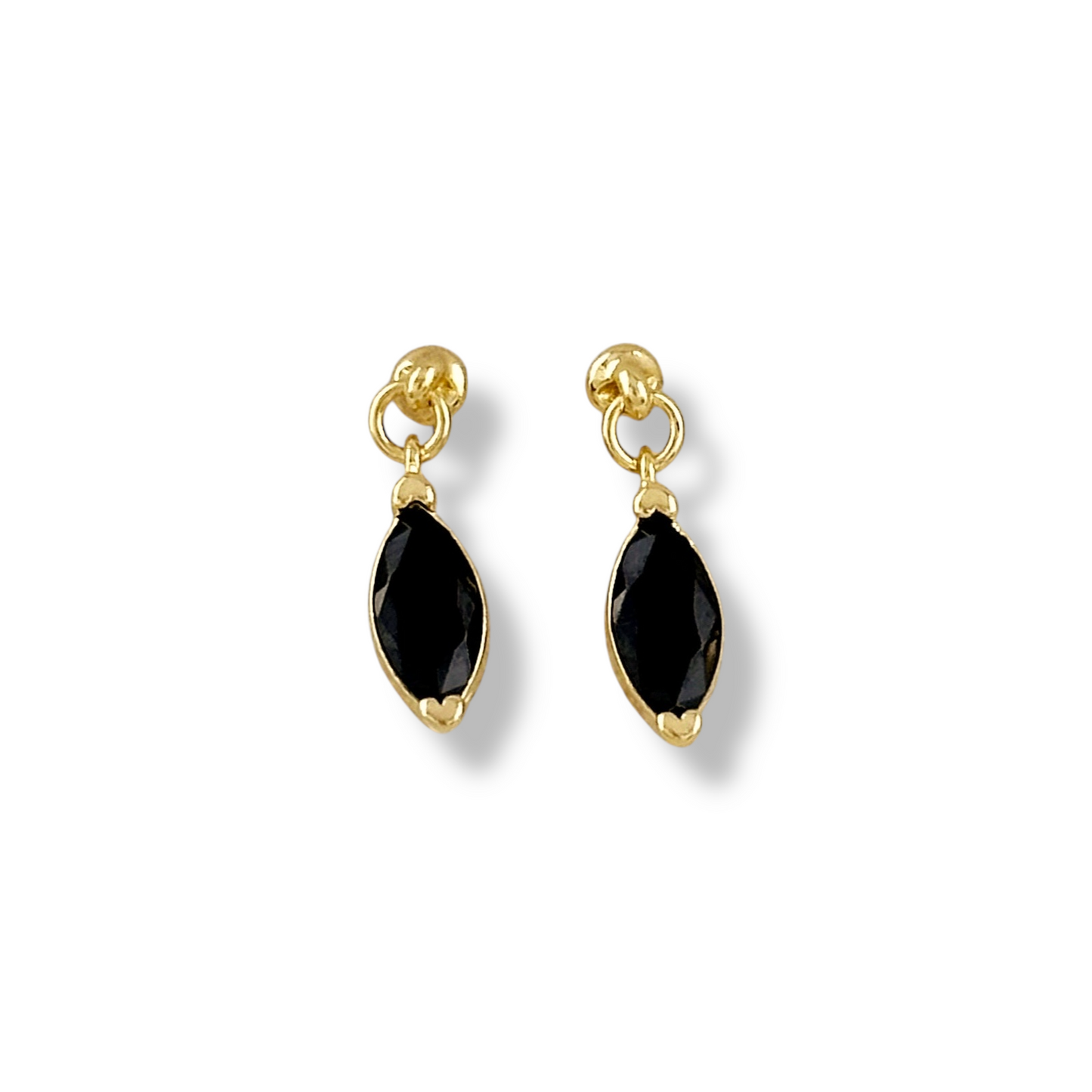 15mm Marquise CZ Drop 18k Gold Filled Earrings