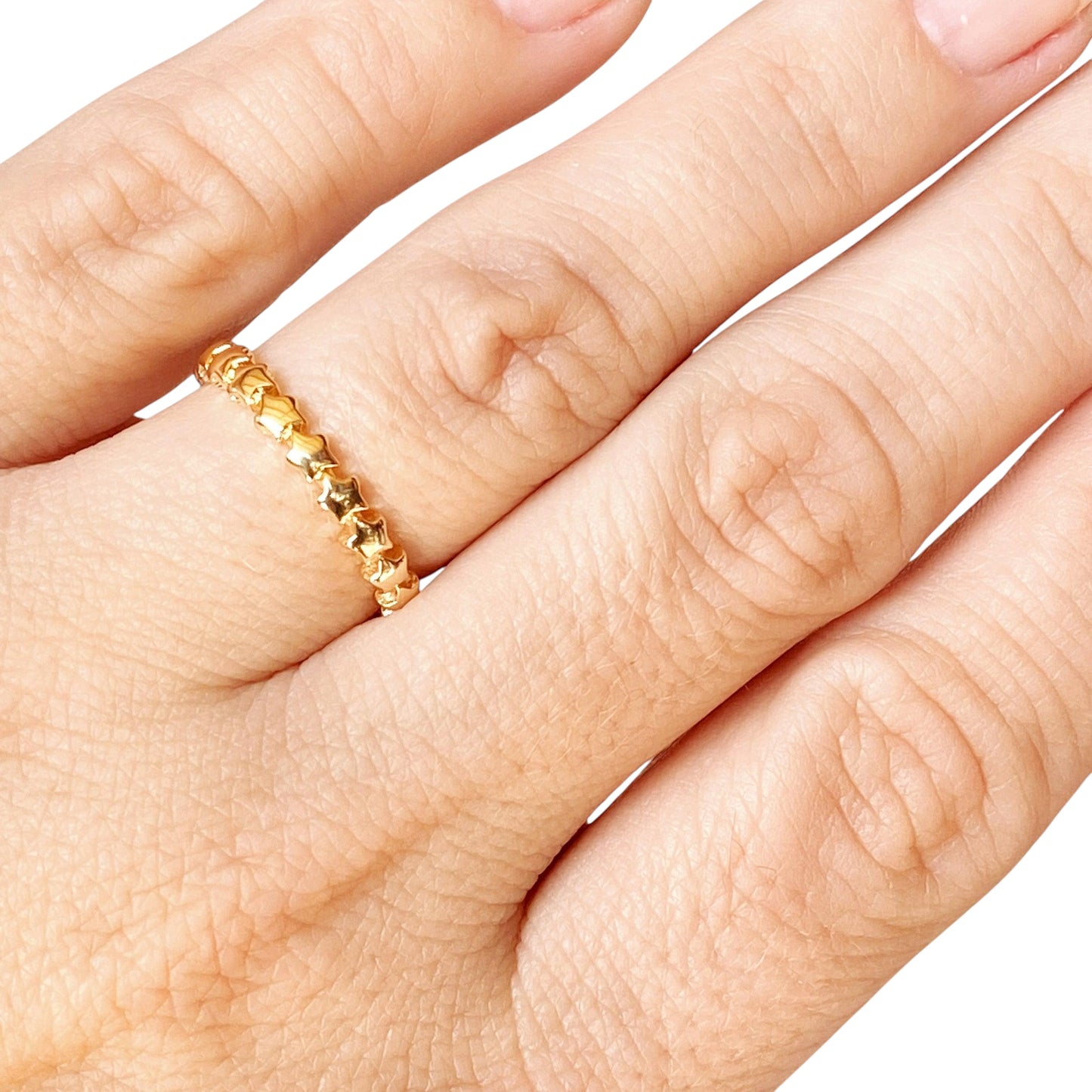 Stackable Star Band 2.2mm 18K Gold Filled Ring