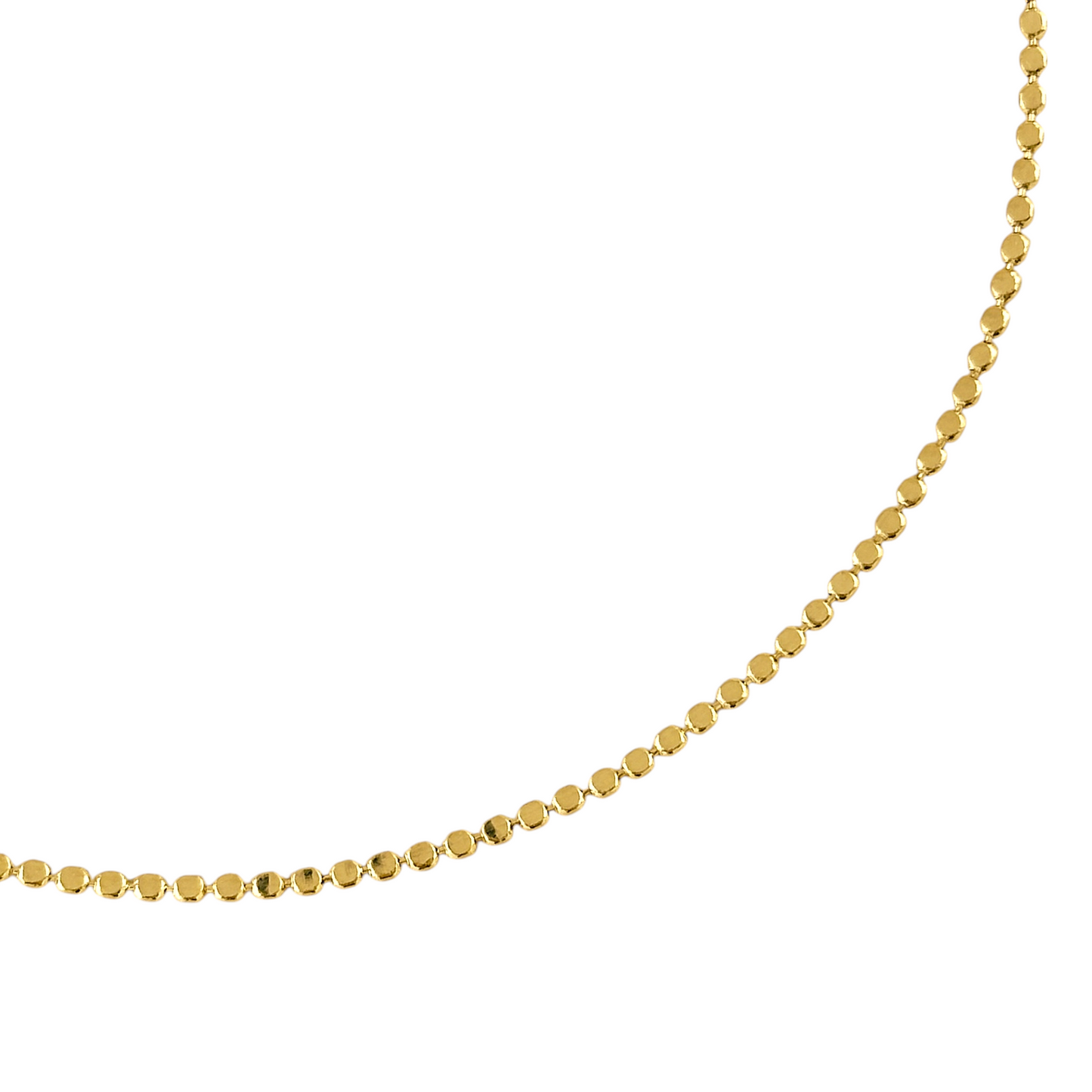 1.5mm Flat Disc Chain 18k Gold Filled Anklet