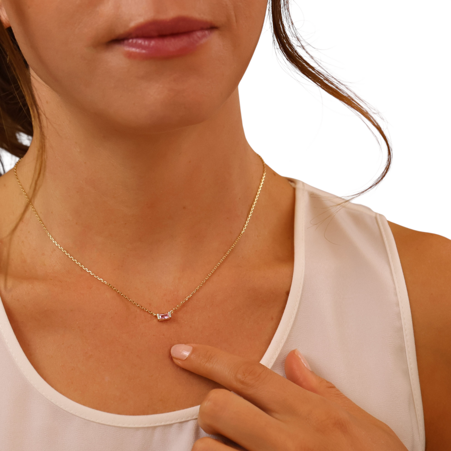 Birthstone CZ Set 18K Gold Filled Necklace & Earrings