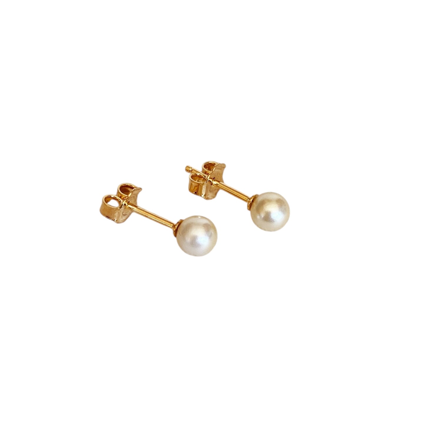 5mm Pearl Stud 18k Gold Filled Earrings