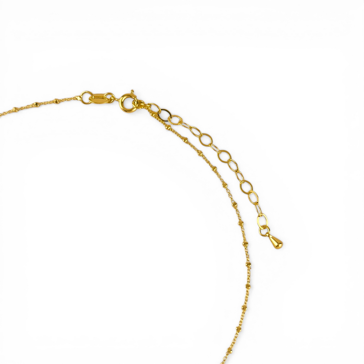 Triple CZ Satellite Chain 18K Gold Filled Necklace