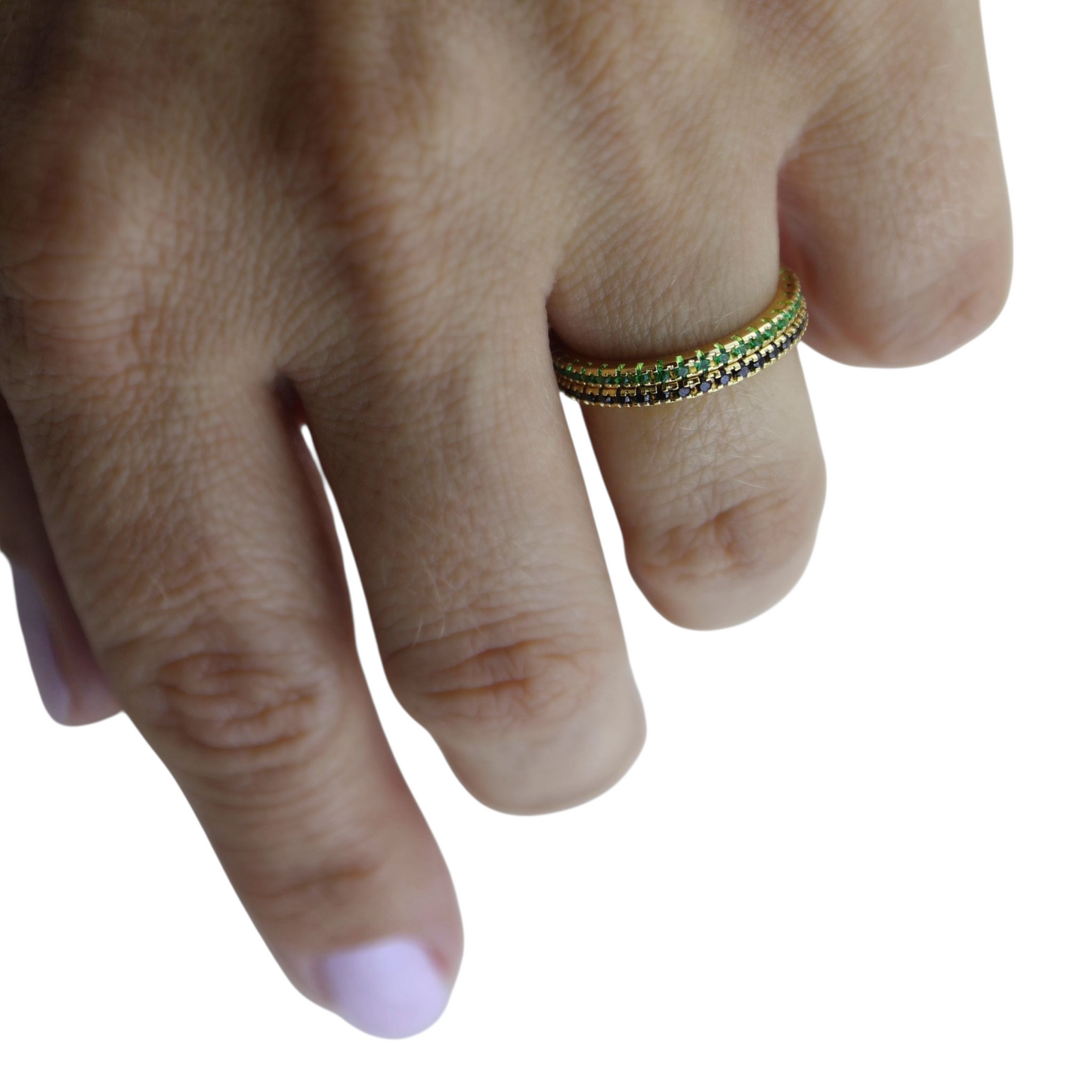 Micro CZ Eternity Band 18k Gold Filled Ring