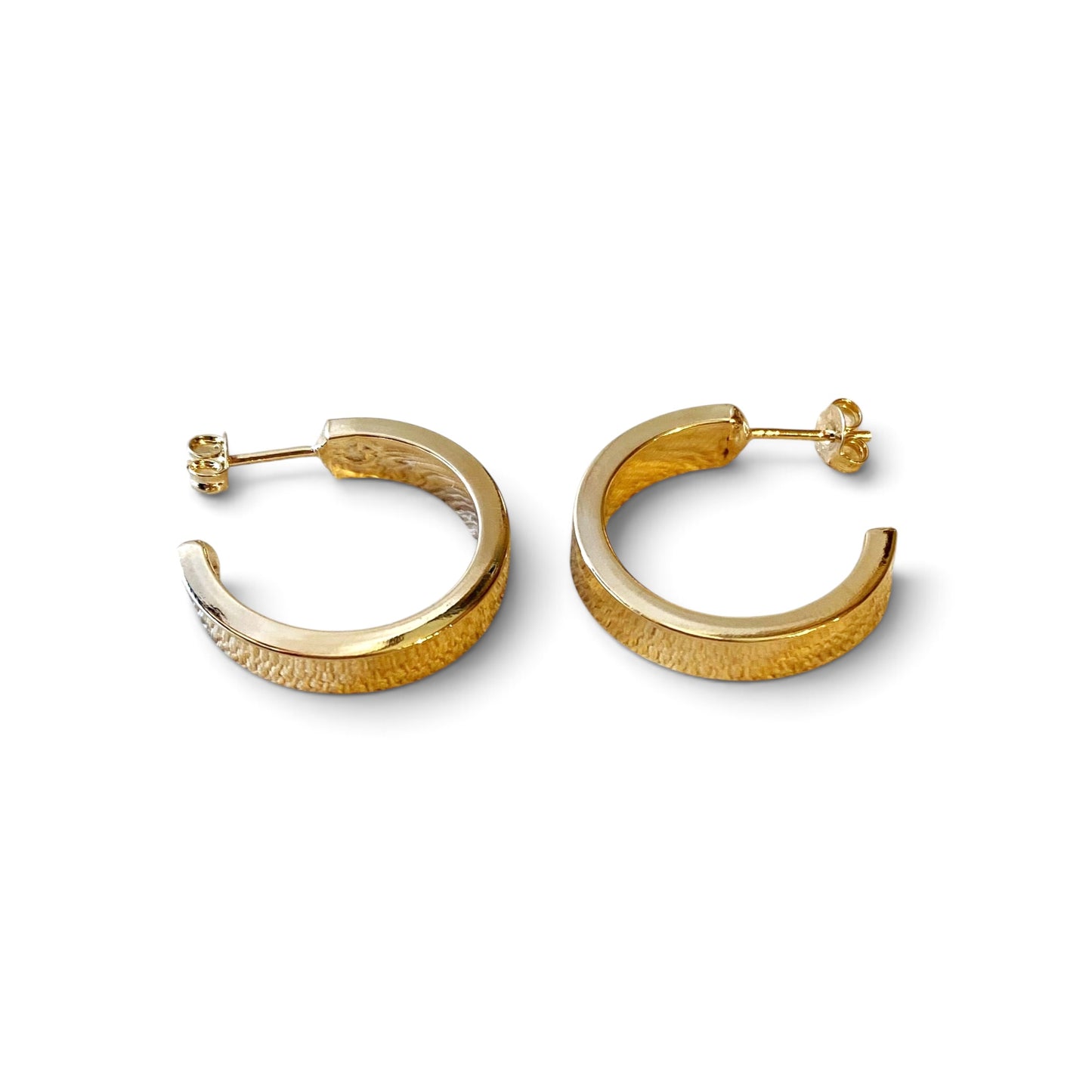 Flat Tube Open Hoop Earrings