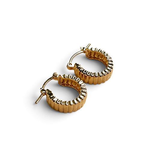 Fluted Hoop Earrings