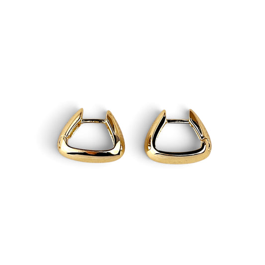 Geometric Huggie Hoop Earrings Sideview