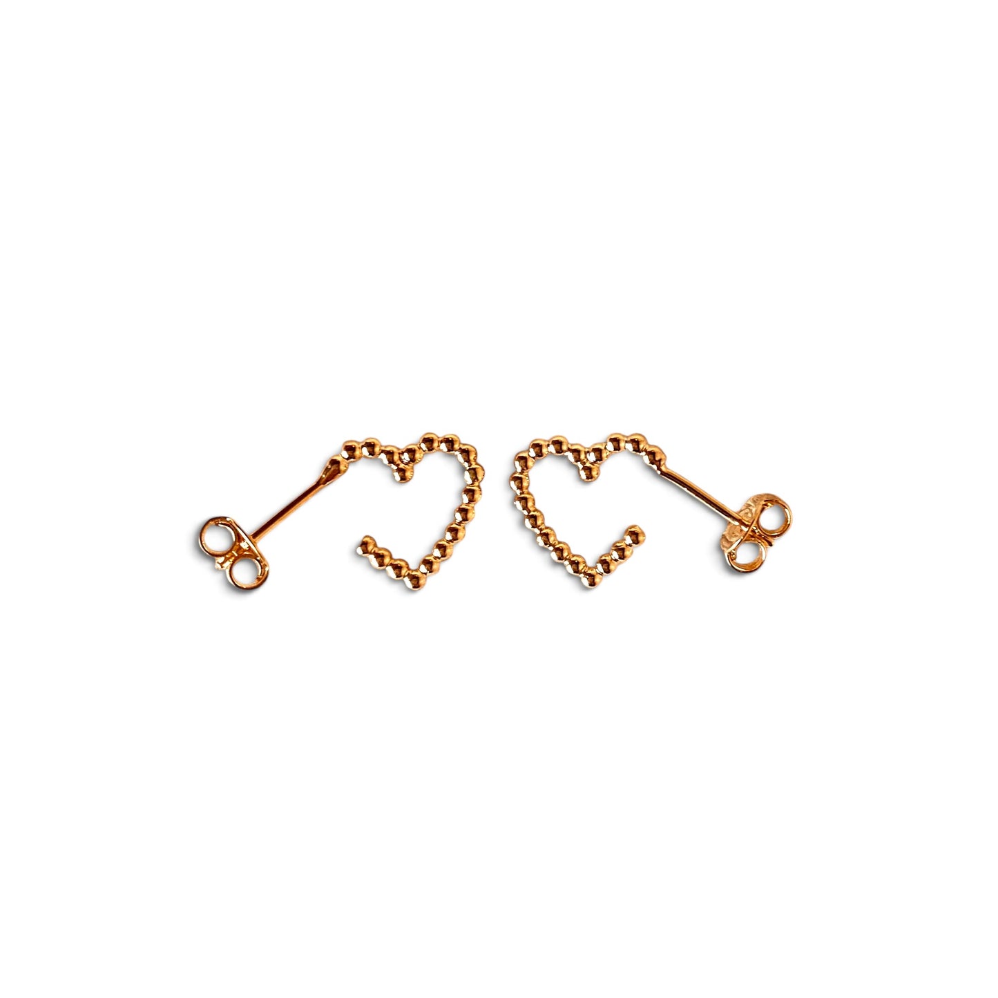 Hoops showing unique heart silhouette