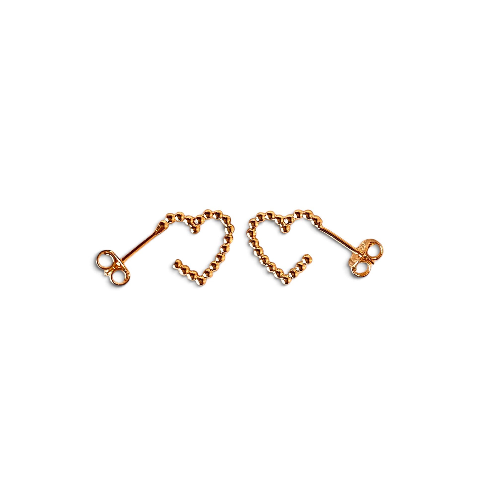 Hoops showing unique heart silhouette
