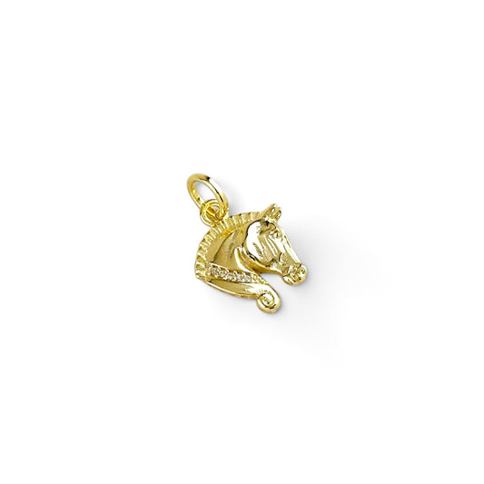 Horse Head 19mm 18K Gold Filled Charm