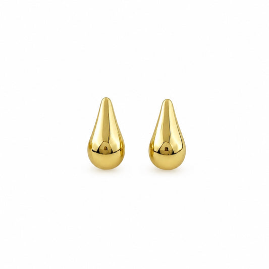 Teardrop 15mm 18K Gold Filled Stud Earrings