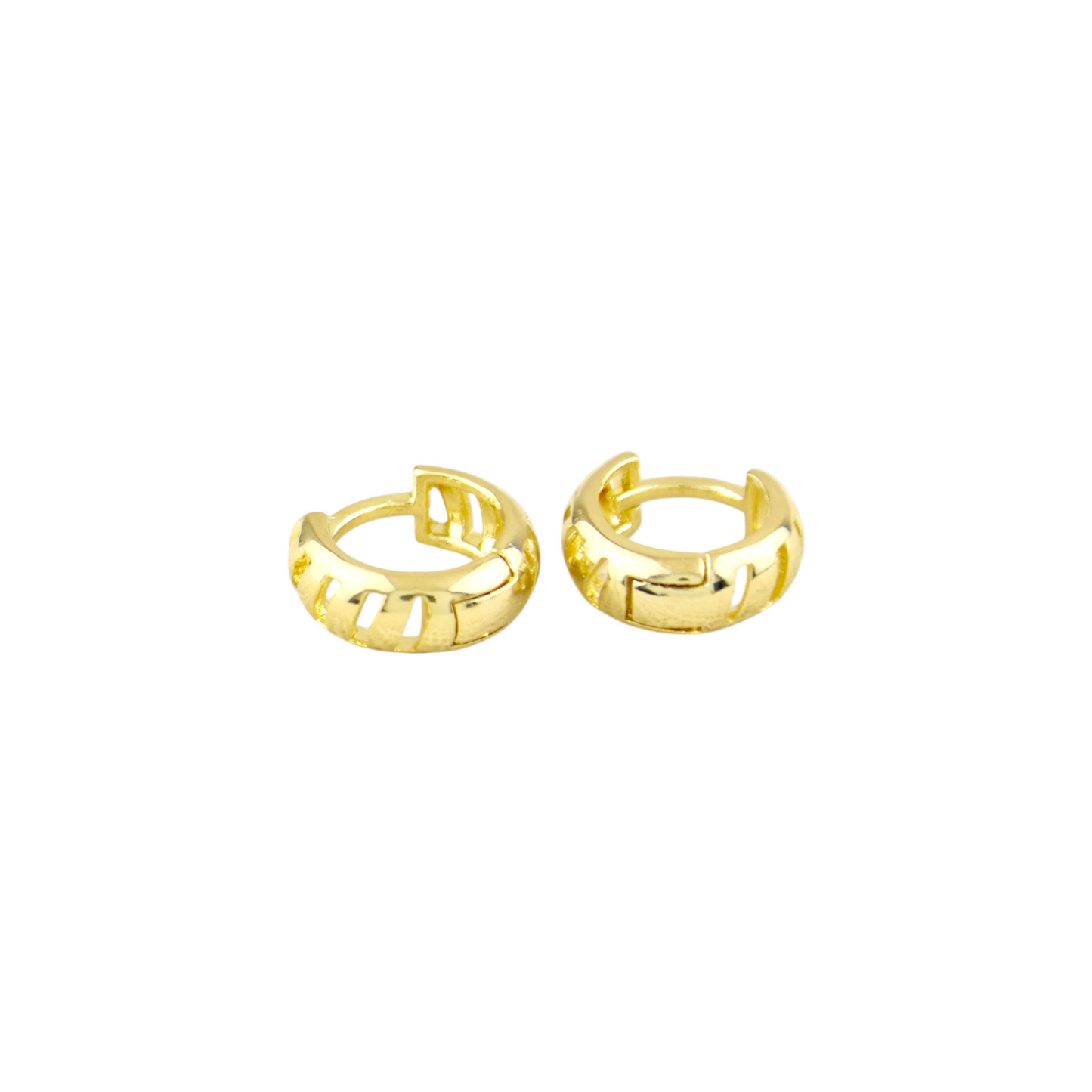 12mm Ribbon Huggie 18K Gold Filled Hoop Earrings
