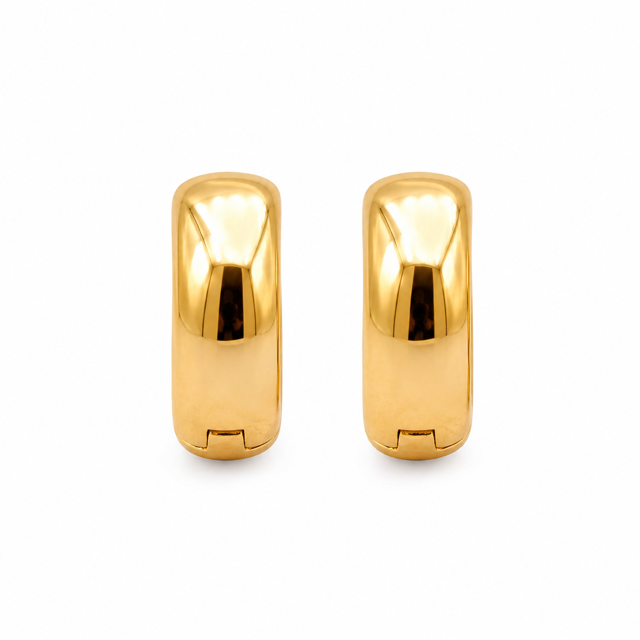 Chunky Huggie 22mm 18K Gold Filled Hoop Earrings