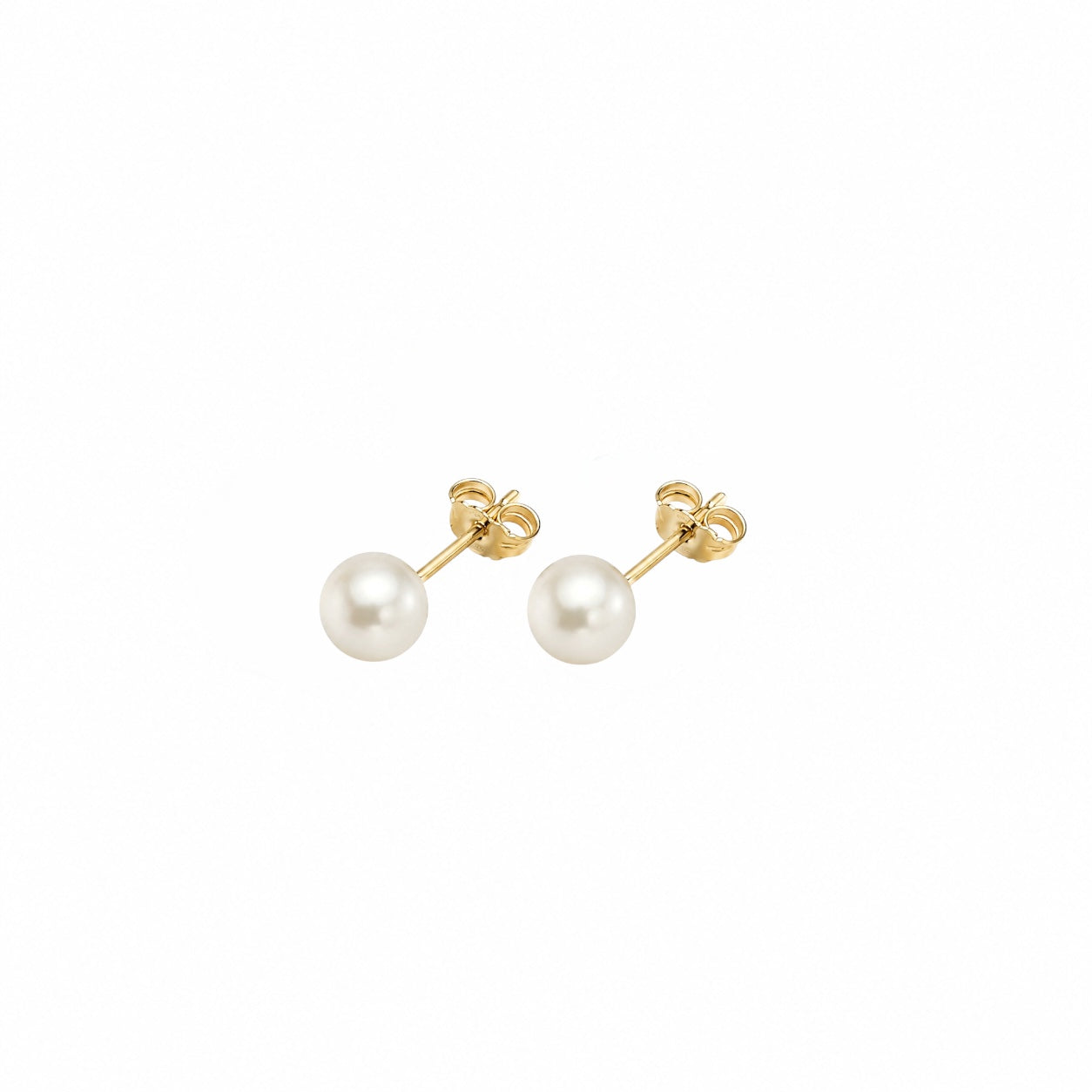Pearl 6mm 18K Gold Filled Stud Earrings