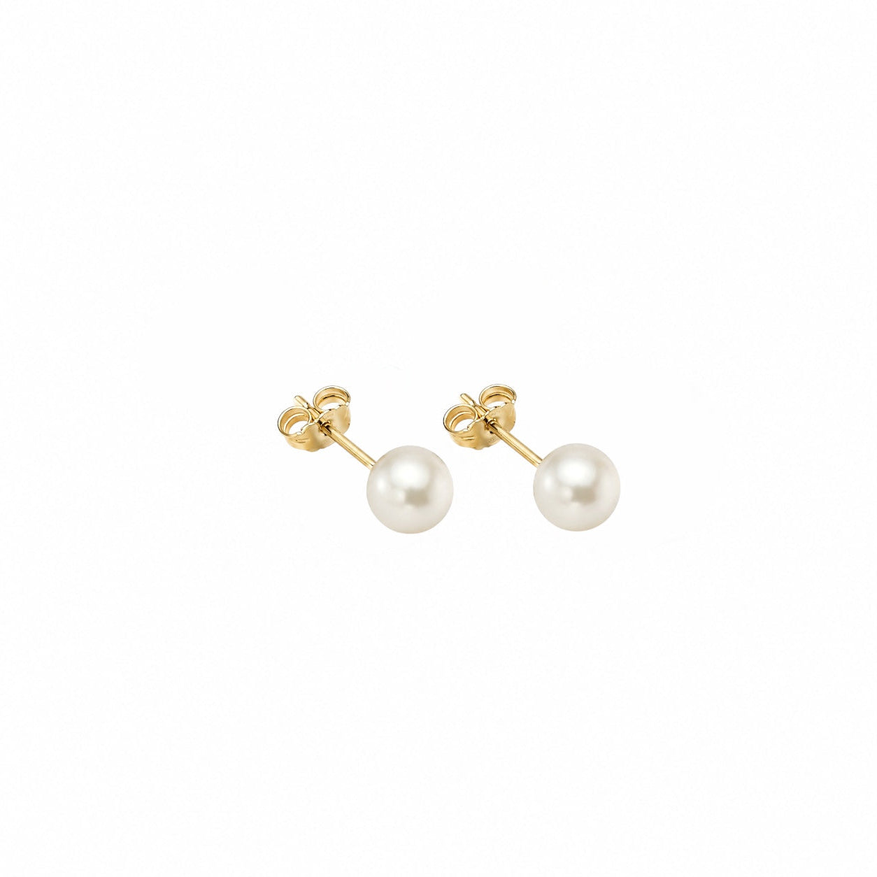 Pearl 6mm 18K Gold Filled Stud Earrings