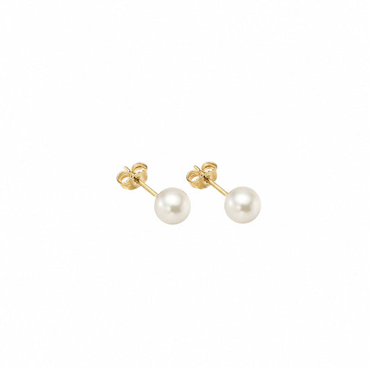 Pearl 6mm 18K Gold Filled Stud Earrings