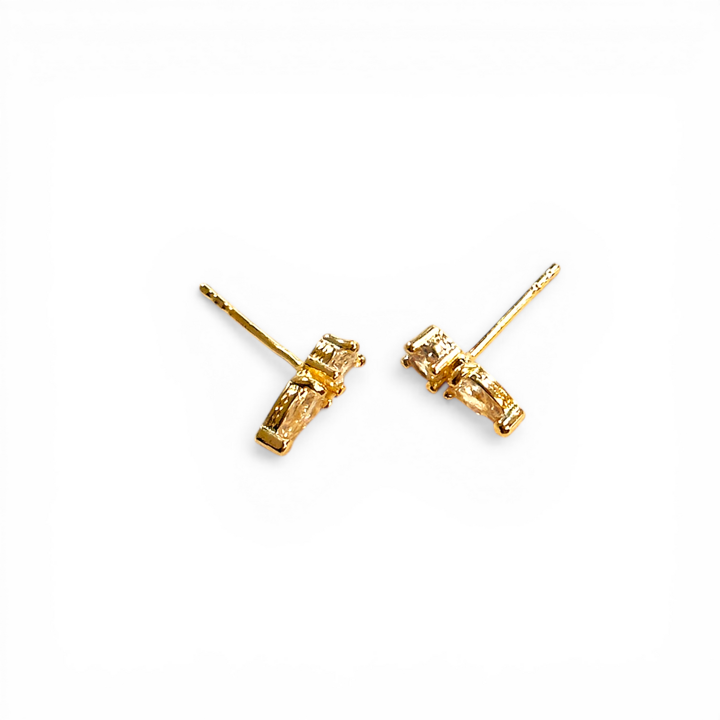 10mm Mini CZ Drop Stud 18K Gold Filled Earrings