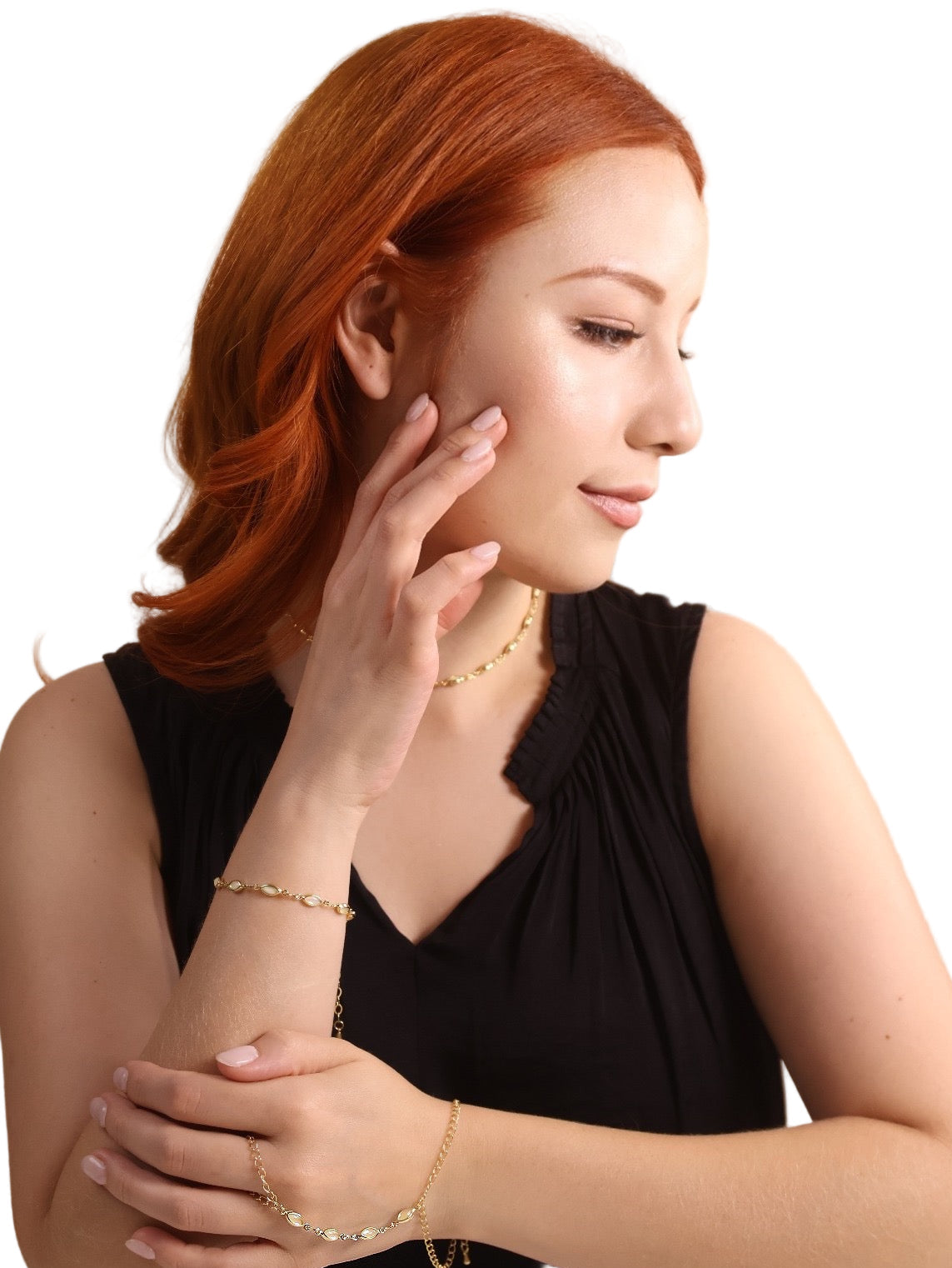 Opal Bead Bracelet 18k Gold Filled Bracelet