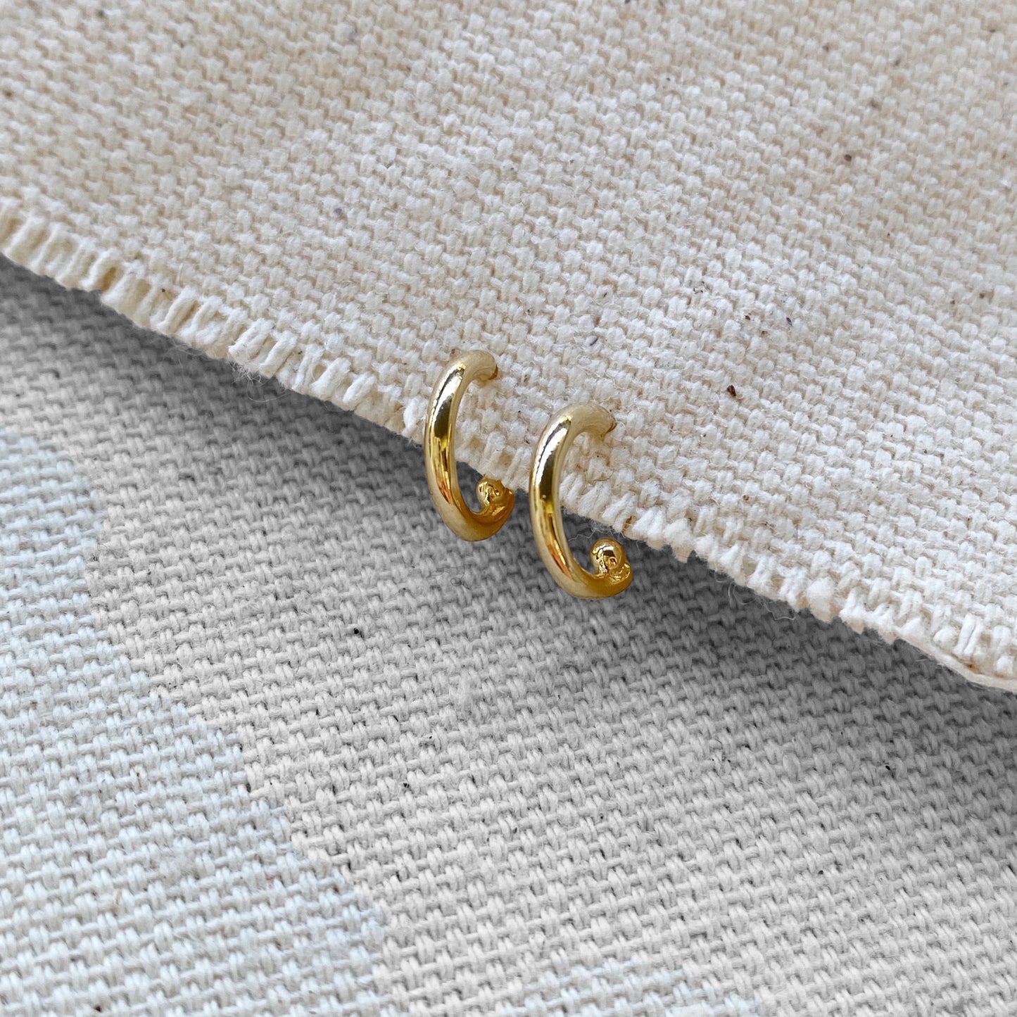 8mm Mini Open Hoop 18K Gold Filled Earrings