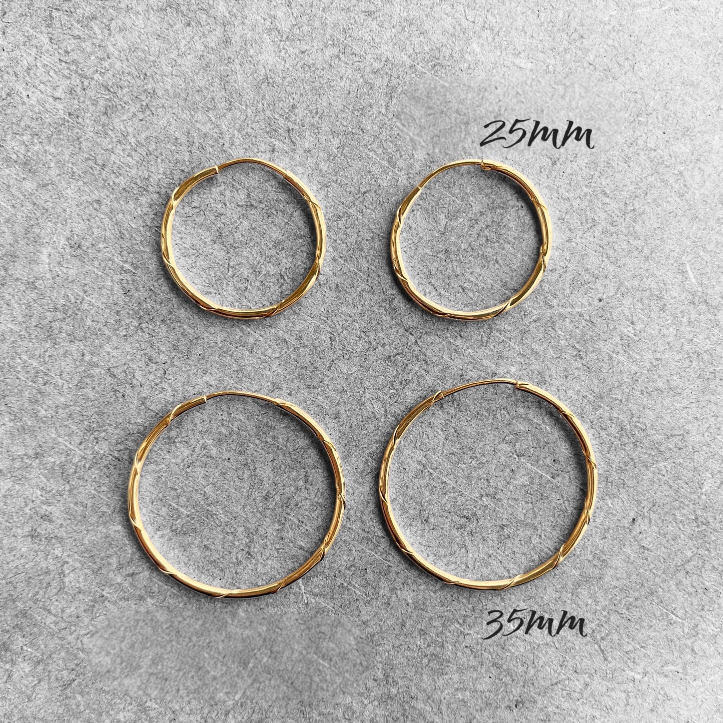 Twisted Wire Hoop 18k Gold Filled Earrings