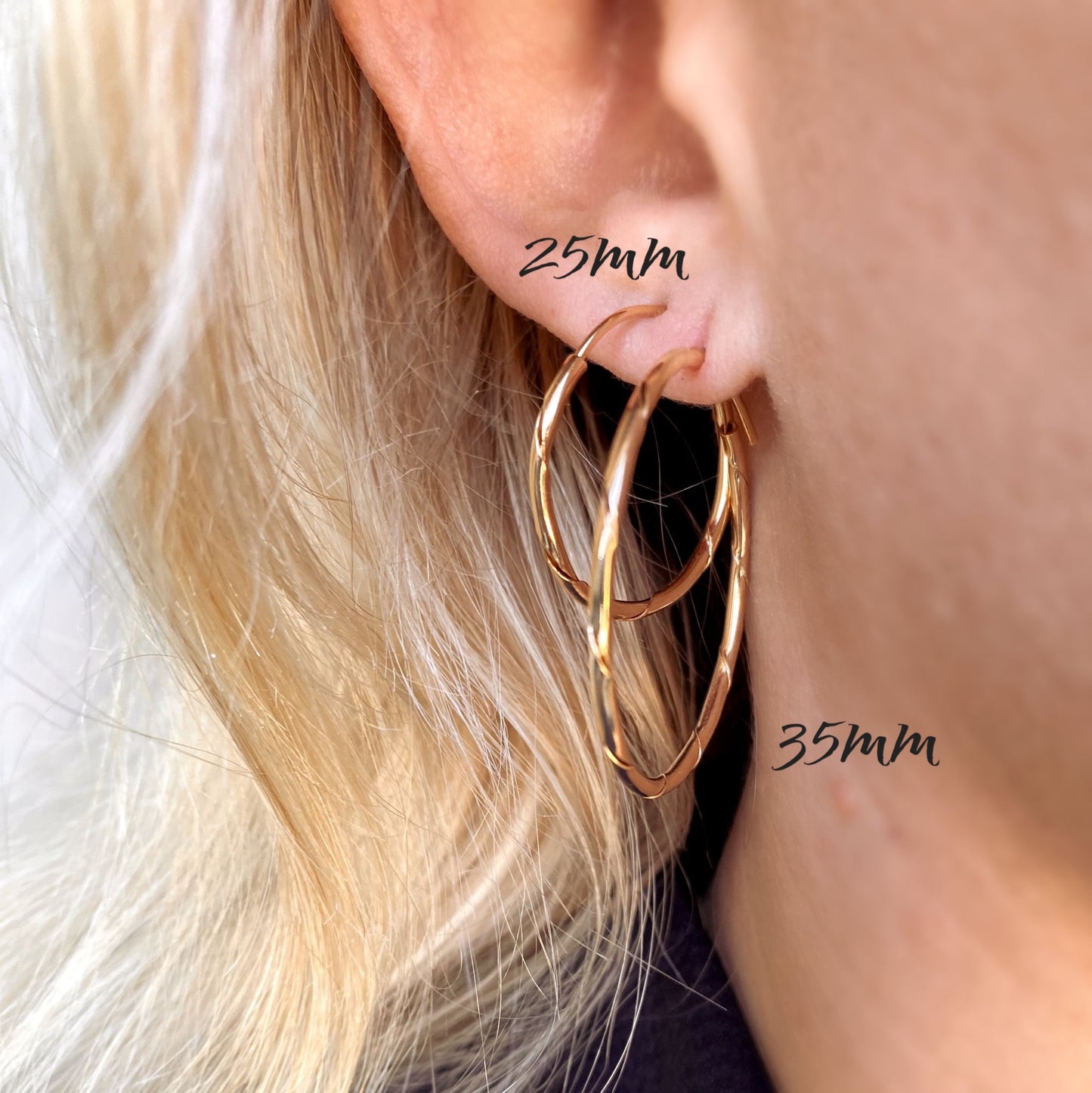 Twisted Wire Hoop 18k Gold Filled Earrings