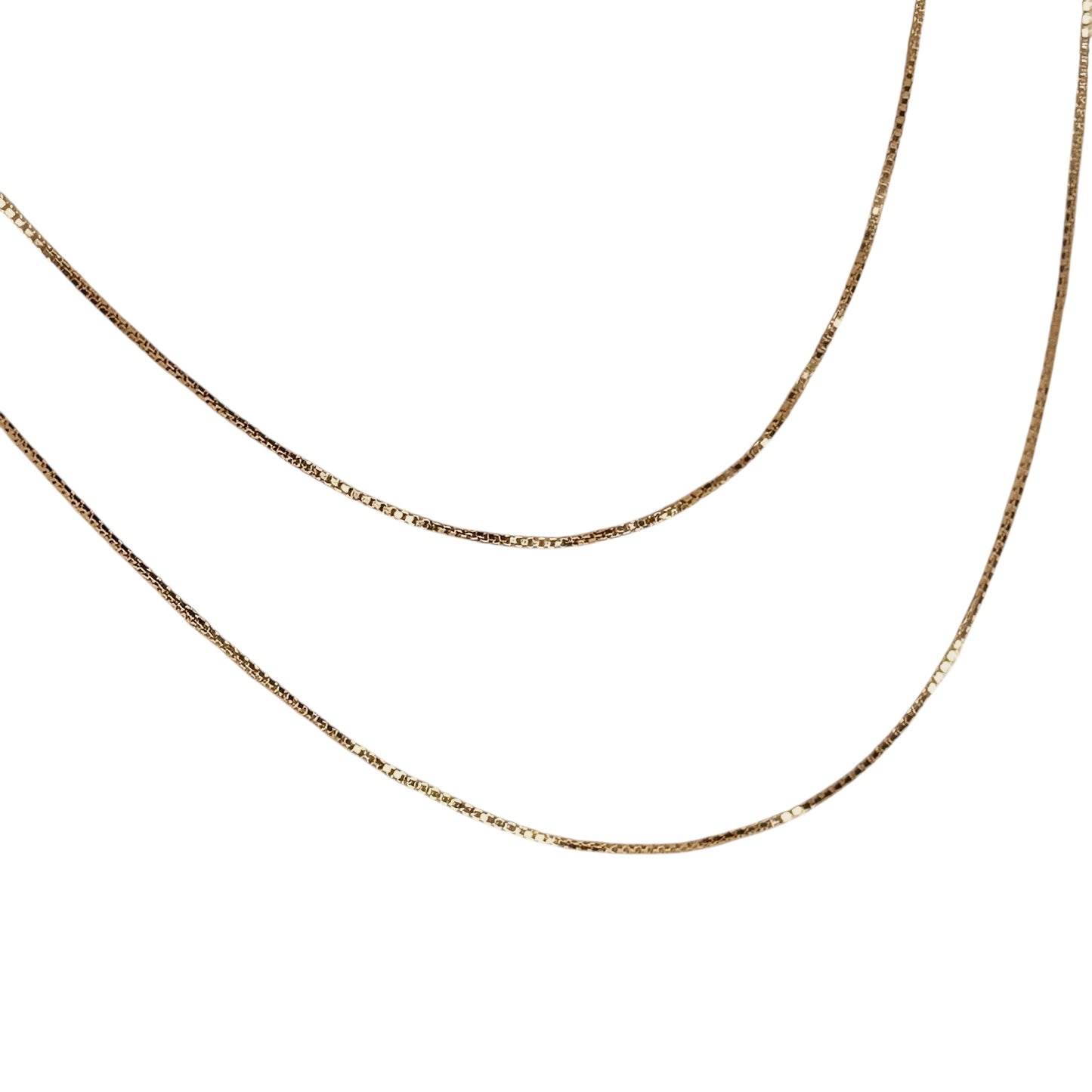 0.5mm Diamond Cut Box Chain 18k Gold Filled Necklace