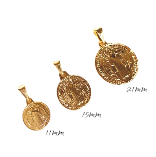 Saint Benedict Medal 18k Gold Filled Pendant