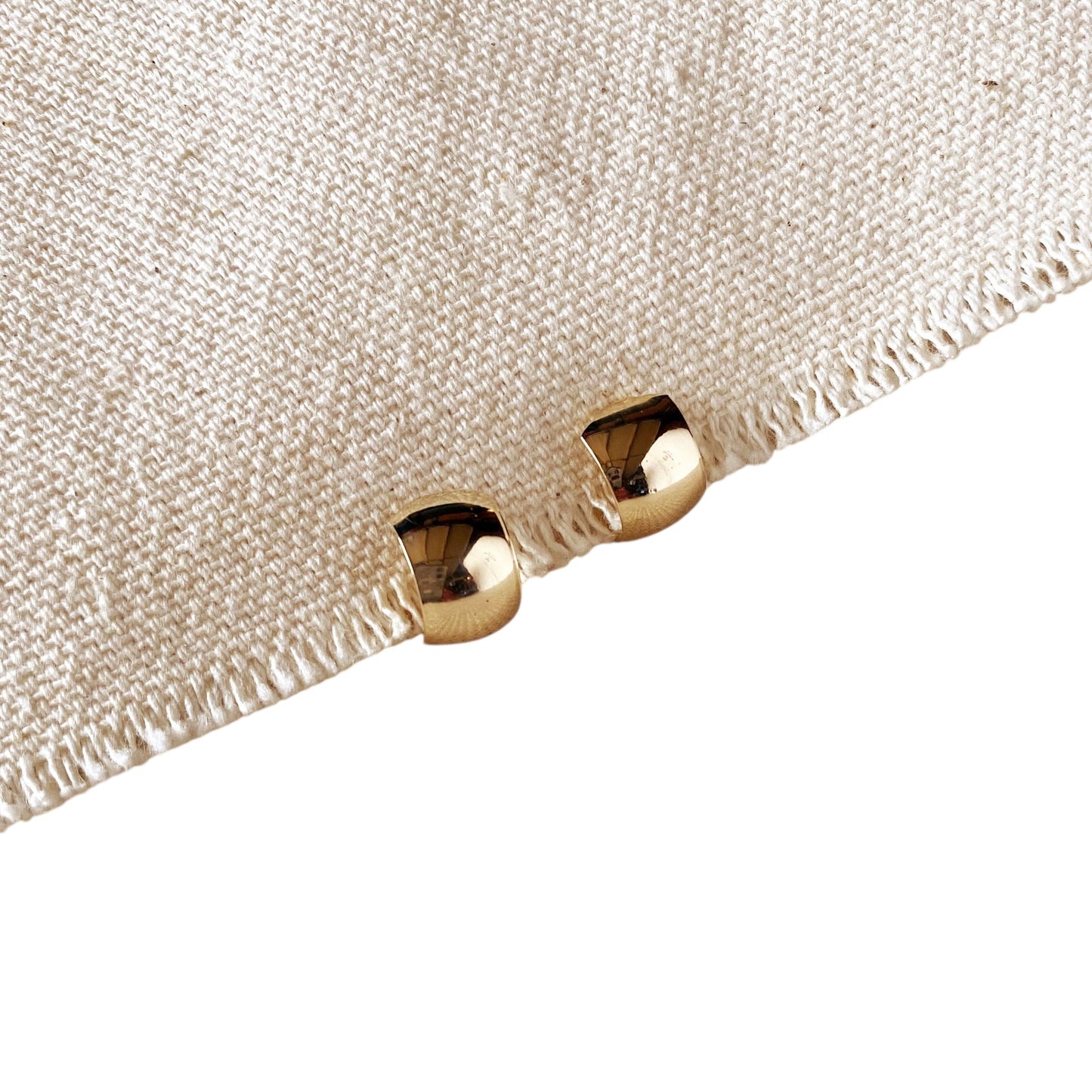 7mm Wide Mini Open Hoop 18k Gold Filled Earrings